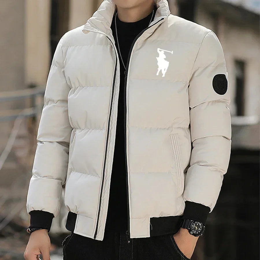 2026 Model Men's Windproof Cotton Jacket, Outdoor Casual Style with Zipper, Suitable for Autumn and Winter, M - 5XL Sizes