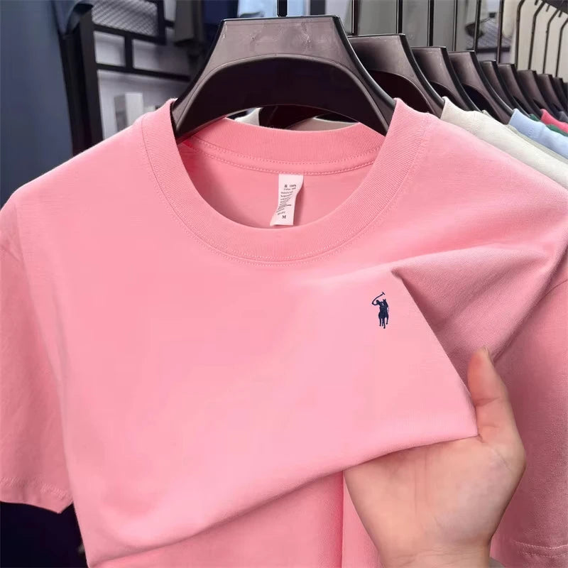 Men's classic pure cotton T-shirt, breathable, soft and comfortable.