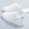 Women's Shoes Platform Sneakers Lace-Up Women Running Shoes Outdoor Breathable Tennis Shoes PU Leather White Casual Shoe 2025