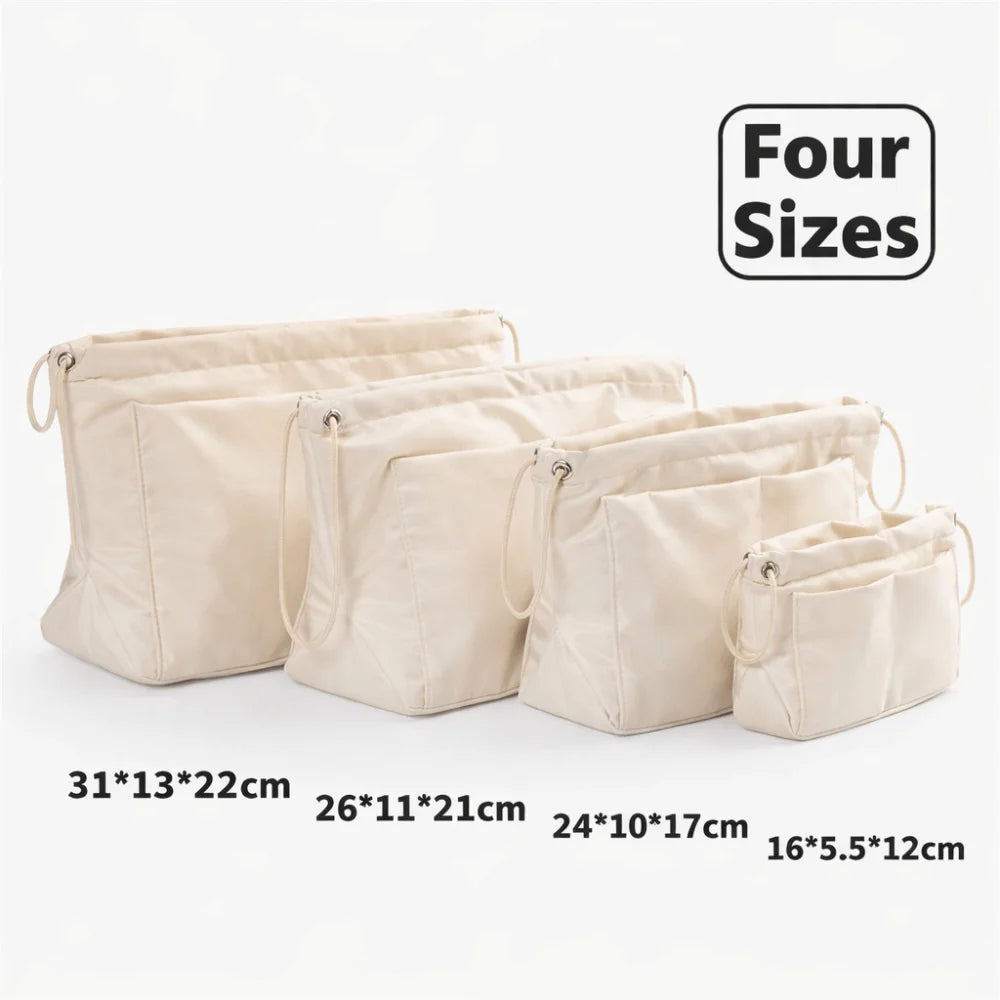 Simple Style Women's Handbag Multifunctional Lightweight Inner Bag Multiple Compartments Cosmetic Bag Storage Purpose