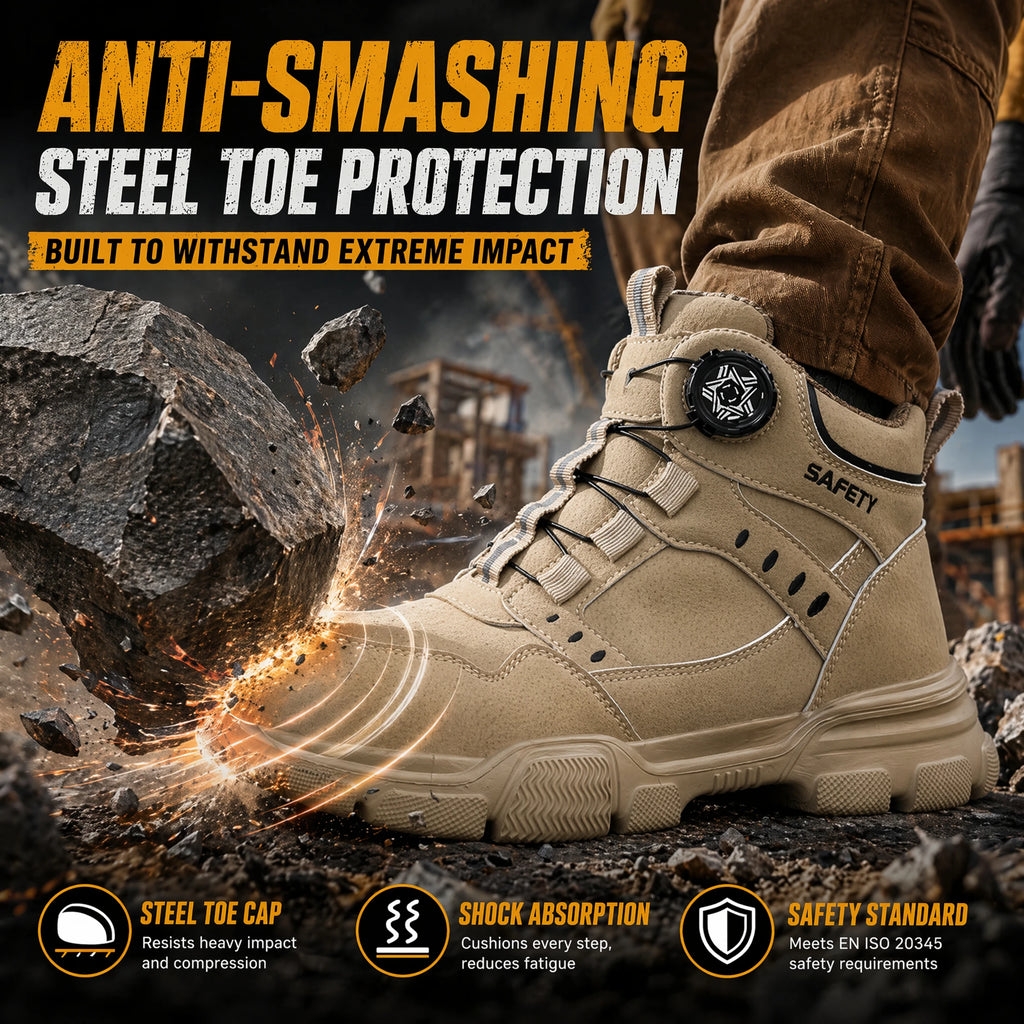 Factory Grade Men's Safety Shoes Comfort Men's Work Shoes Indestructible Puncture Proof Light Outdoor Work Boots