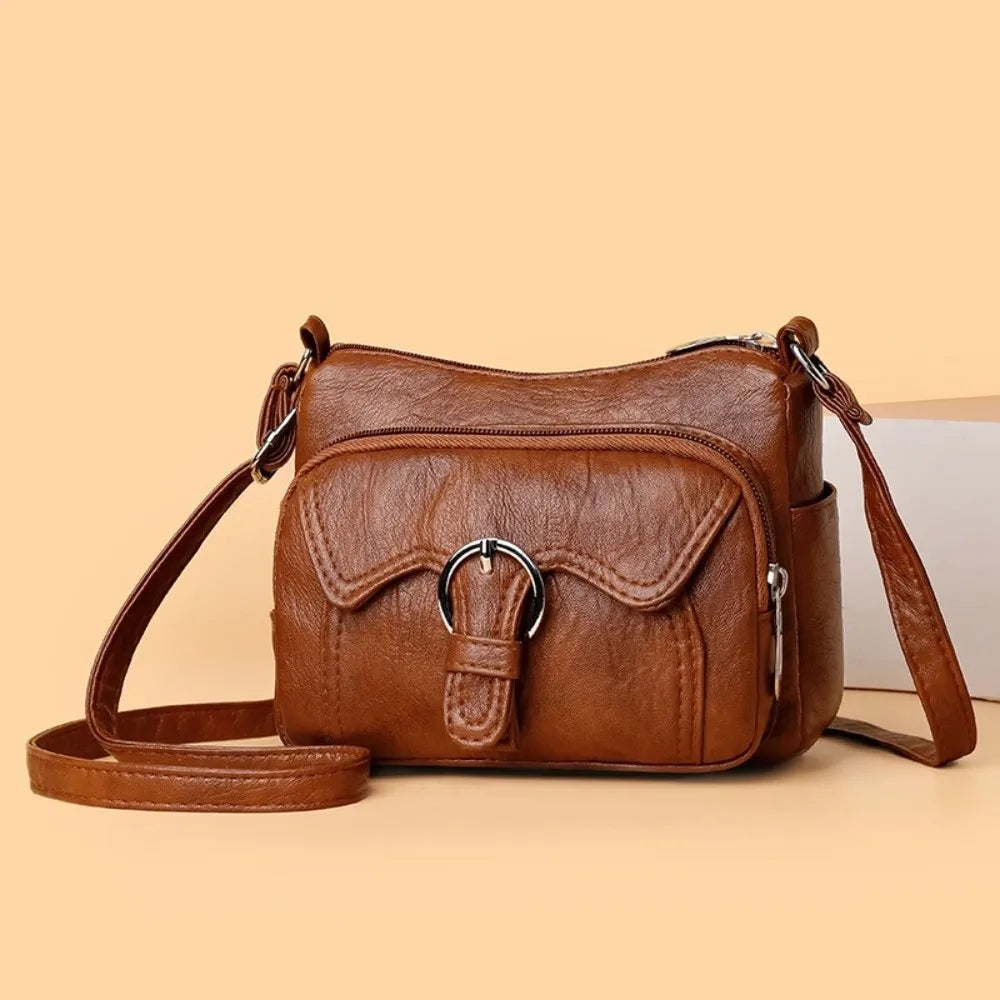 New Soft Leather Crossbody Bag Multi-pocket Multi-compartment Small Bag Women's Handbag Women