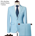 Elegant Suits For Men 3 Pieces 2 Set Fashion Classic Casual Full Jackets Vest Pants Blazers Outfit 2026 Formal Costume