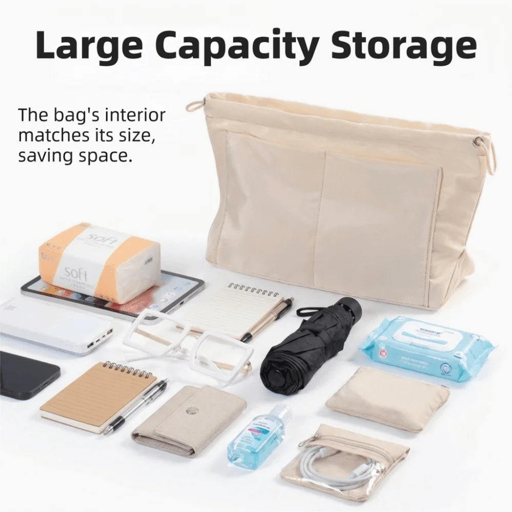 Simple Style Women's Handbag Multifunctional Lightweight Inner Bag Multiple Compartments Cosmetic Bag Storage Purpose