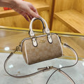 Vintage Luxury Mini Boston Bag Classic Versatile Crossbody Shoulder Bag For Women Elegant Women's Handbag Mobile Phone Bag