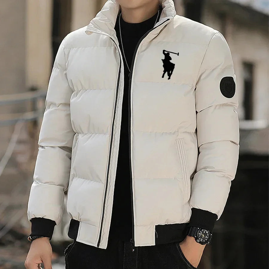 2026 Model Men's Windproof Cotton Jacket, Outdoor Casual Style with Zipper, Suitable for Autumn and Winter, M - 5XL Sizes