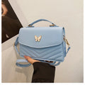 Casual Pure Color Women's Handbag PU Large Capacity Square Bag Stitching Handbag