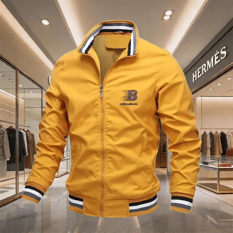 Spring and Autumn Jacket - Men's Casual Slim Baseball Jacket, Comfortable Men's Coat, New Autumn Fashion Zipper Jacket, Men's Ja