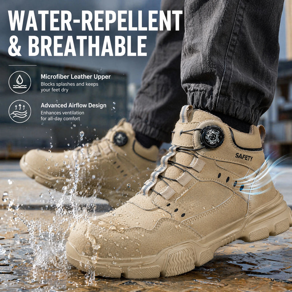 Factory Grade Men's Safety Shoes Comfort Men's Work Shoes Indestructible Puncture Proof Light Outdoor Work Boots