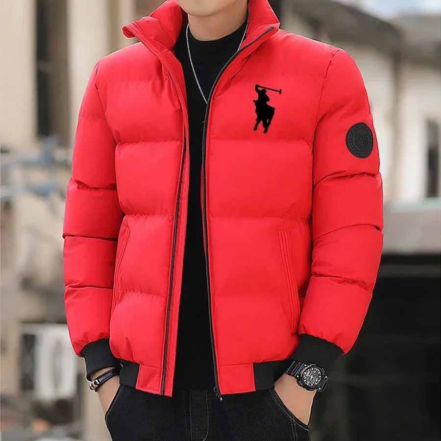 2026 Model Men's Windproof Cotton Jacket, Outdoor Casual Style with Zipper, Suitable for Autumn and Winter, M - 5XL Sizes