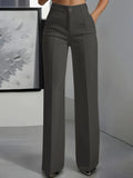 New 2026 Women's High-Waisted Draped Straight-Cut Suit Pants Simple European American Cross-Border Fashion for Women Suit Pants