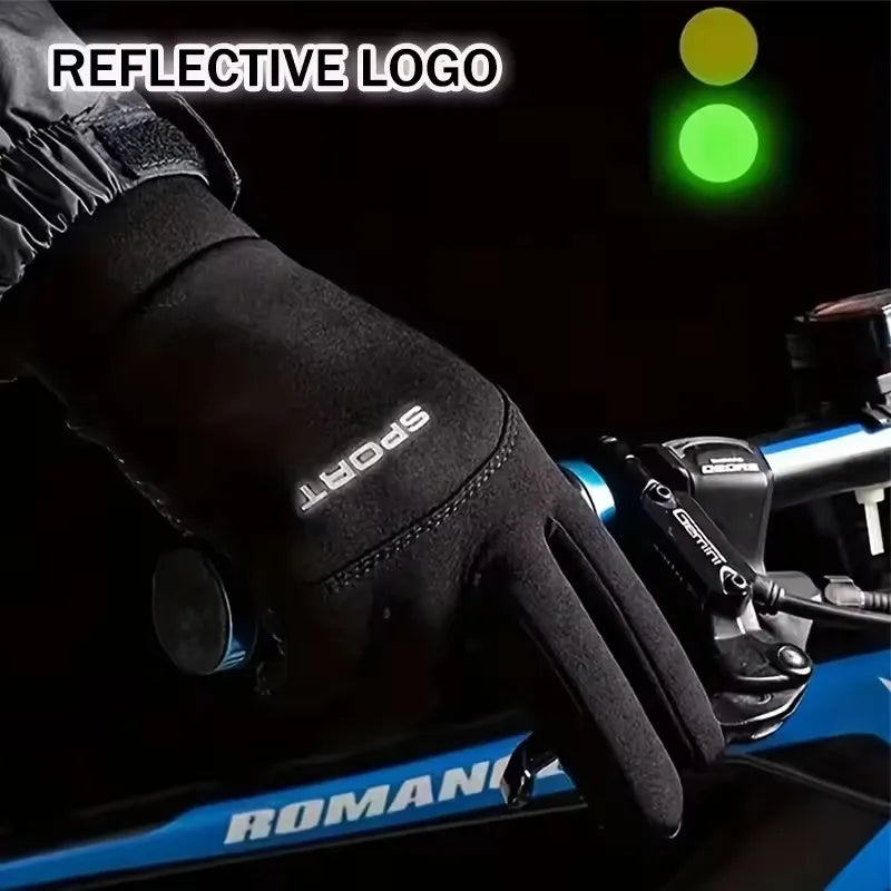 Winter Warm Gloves Touch Screen Windproof Non Slip Cold-proof Cycling Gloves Outdoor Men's Women's Running Hiking Skiing Gloves