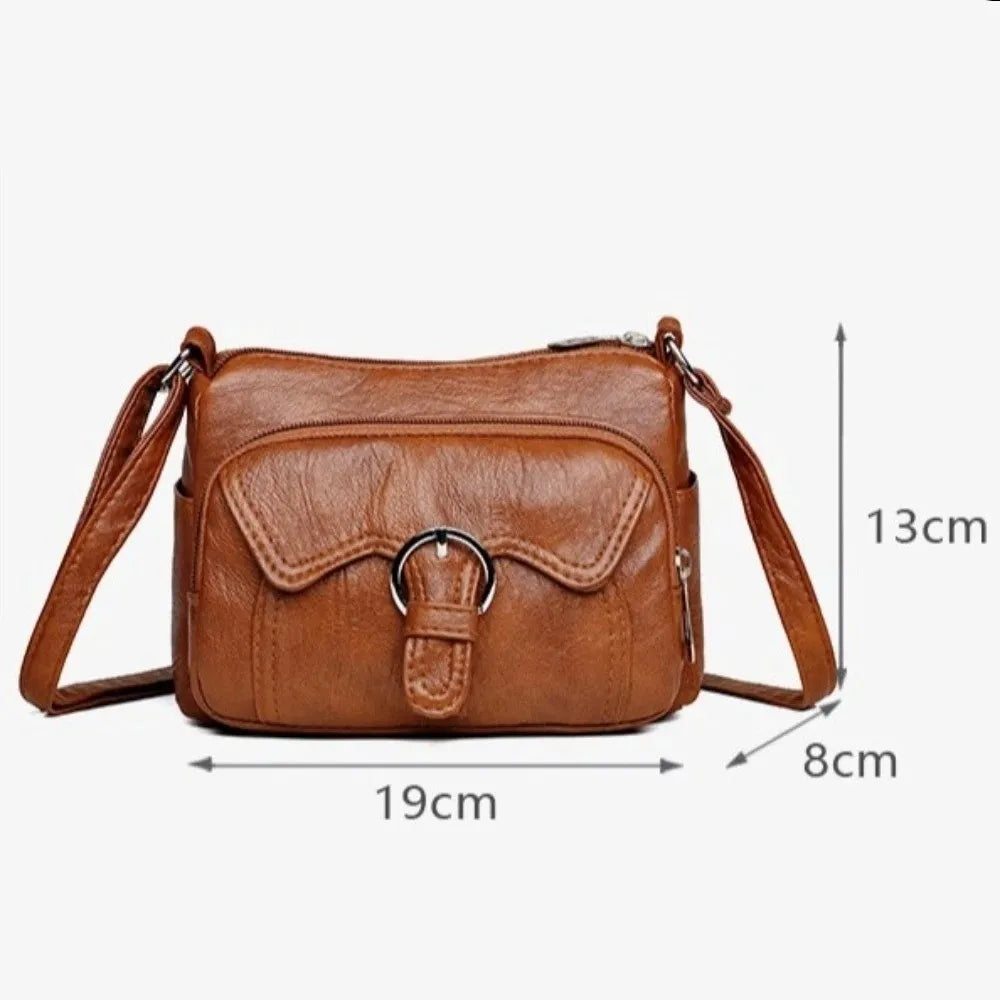 New Soft Leather Crossbody Bag Multi-pocket Multi-compartment Small Bag Women's Handbag Women