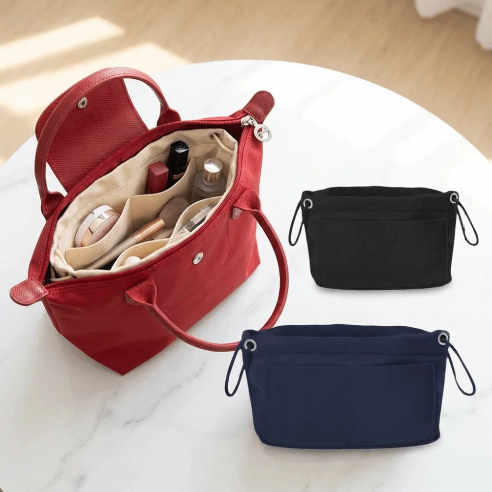 Simple Style Women's Handbag Multifunctional Lightweight Inner Bag Multiple Compartments Cosmetic Bag Storage Purpose
